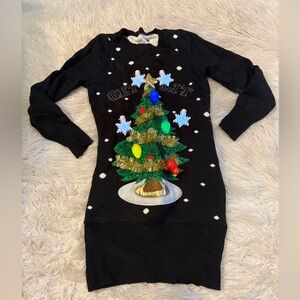 Women get lit light up Christmas Sweater Dress (X2)